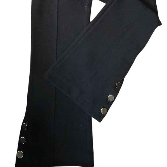 ANN TAYLOR Dress Trousers w/ Gold Button Detail -like new - Picture 2 of 10